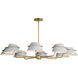 Lucas 8 Light 47.75 inch Natural Aged Brass Chandelier Ceiling Light