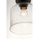 Acadia 1 Light 8.75 inch Black Semi-Flush Mount Ceiling Light