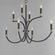 Charlton 8 Light 48 inch Black and Antique Brass Multi-Tier Chandelier Ceiling Light in Antique Brass and Black