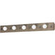 Plank 5 Light 48 inch Weathered Wood and Antique Brass Bath Vanity Wall Light