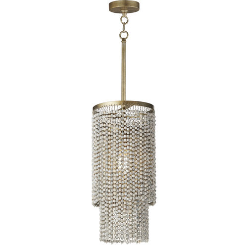 Fontaine 1 Light 8 inch Golden Silver Single Pendant Ceiling Light