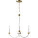 Charlton 3 Light 20 inch Weathered White and Gold Leaf Chandelier Ceiling Light