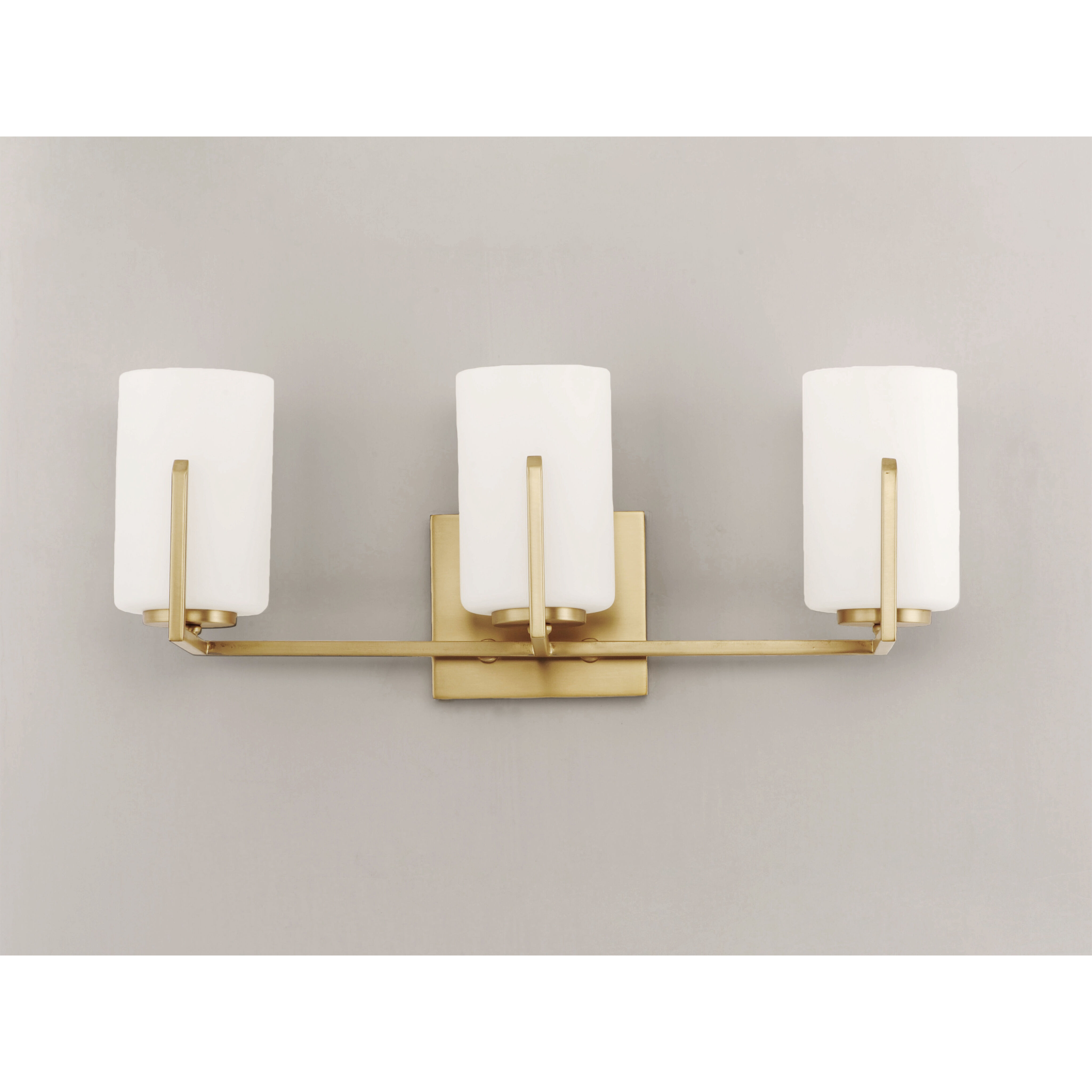 Dart 3 Light 21.25 inch Satin Brass Vanity Light Wall Light