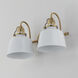 Hollis 2 Light 15.25 inch Natural Aged Brass Wall Sconce Wall Light