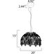 Vineyard 5 Light 20 inch Polished Chrome Single Pendant Ceiling Light