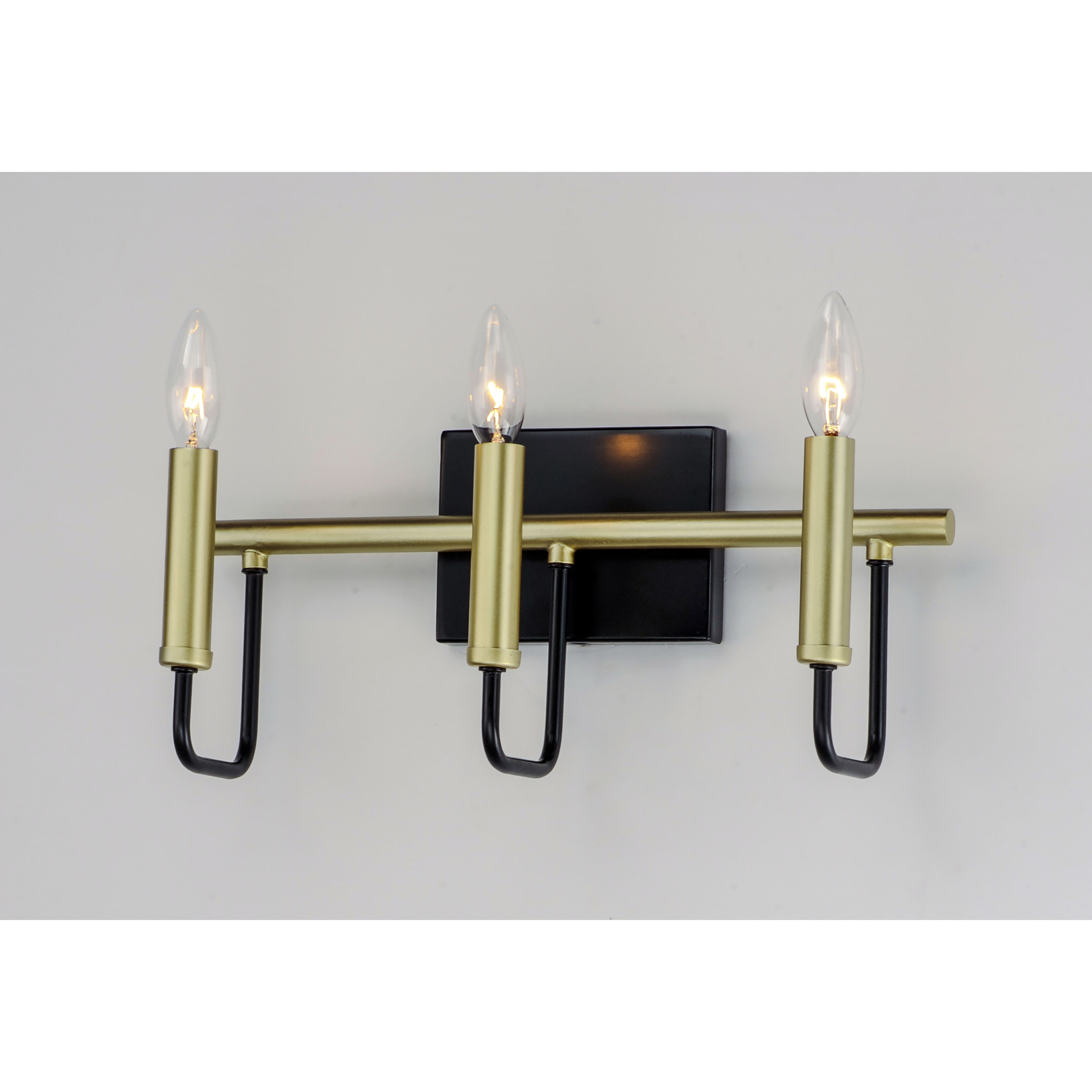 Sullivan 3 Light 16.25 inch Black/Gold Bath Vanity Wall Light