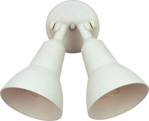Spots 2 Light 11 inch White Outdoor Wall Mount