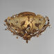 Elegante 3 Light 16.5 inch Etruscan Gold Semi-Flush Mount Ceiling Light