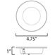 Snug LED 4.75 inch White Flush Mount Ceiling Light