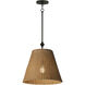 Baja 1 Light 16 inch Dark Bronze Single Pendant Ceiling Light