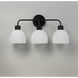 Coraline 3 Light 22 inch Black Bath Vanity Wall Light