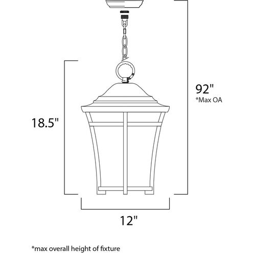Balboa VX 1 Light 12 inch Copper Oxide Outdoor Hanging Lantern