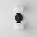 Neve 2 Light 6 inch Black Wall Sconce Wall Light