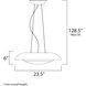 Iris LED 23.5 inch Silver Leaf and White Single Pendant Ceiling Light