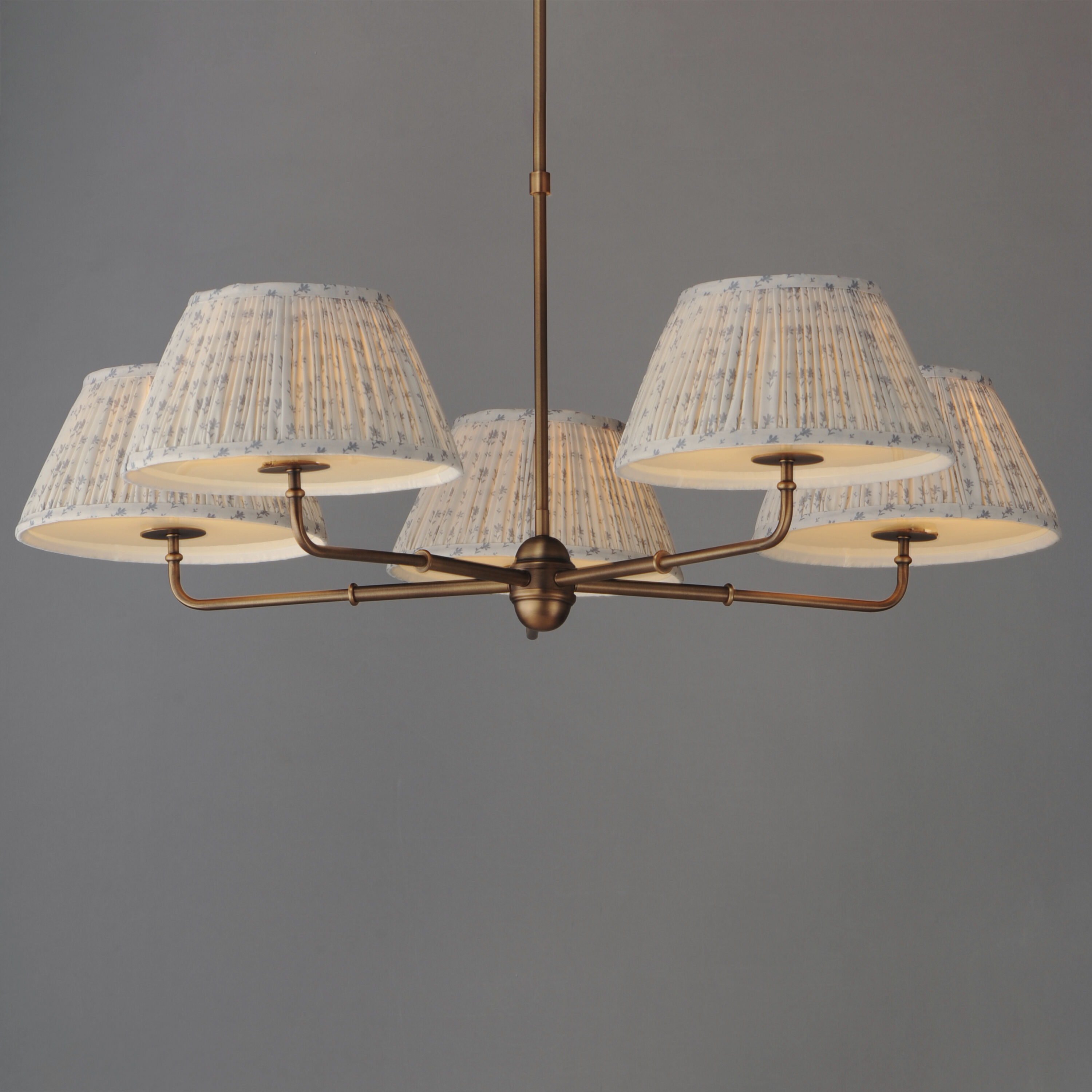 Dunbridge 5 Light 42 inch Weathered Brass Chandelier Ceiling Light