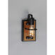 Black Forest 1 Light Black and Ashbury Wall Sconce Wall Light
