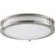 Linear LED 12 inch Satin Nickel Flush Mount Ceiling Light