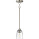 Hudson 1 Light 4.75 inch Satin Nickel Mini Pendant Ceiling Light in Clear
