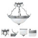 Essentials - 584x 2 Light 14.75 inch Satin Nickel Semi-Flush Mount Ceiling Light in Marble