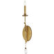 Eden 1 Light 4.75 inch Charcoal Gold Leaf ADA Wall Sconce Wall Light