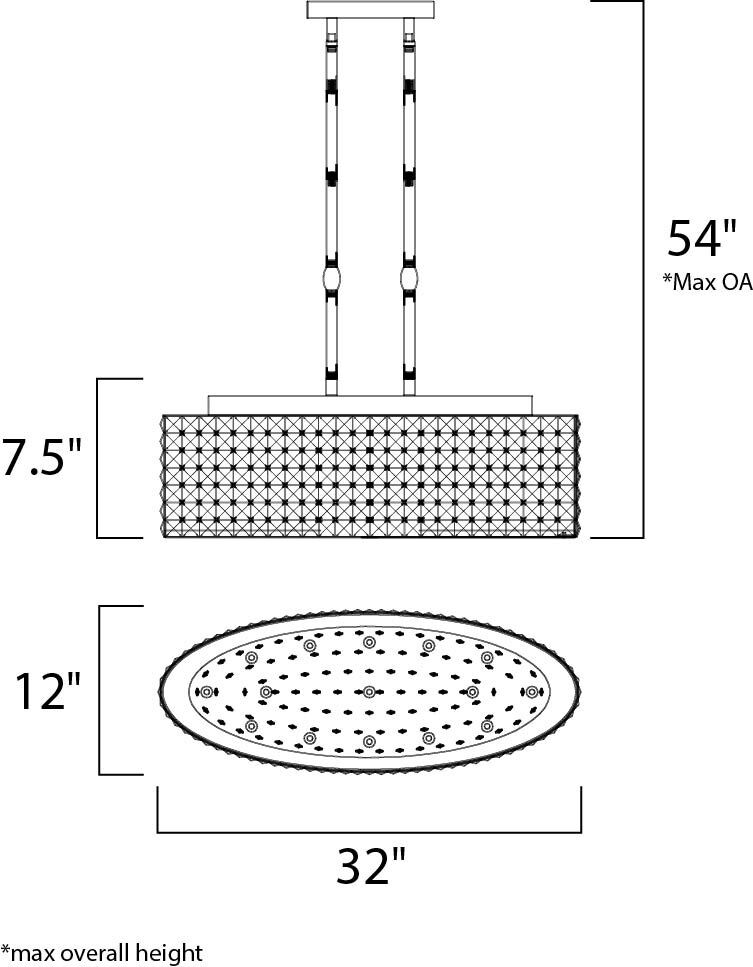 Vision 15 Light 12 inch Polished Chrome Single Pendant Ceiling Light