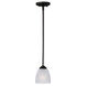 Stefan 1 Light 5 inch Black Mini Pendant Ceiling Light