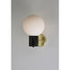 Vesper 1 Light 8 inch Satin Brass/Black Wall Sconce Wall Light