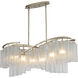 Victoria 6 Light 41 inch Golden Silver Linear Pendant Ceiling Light