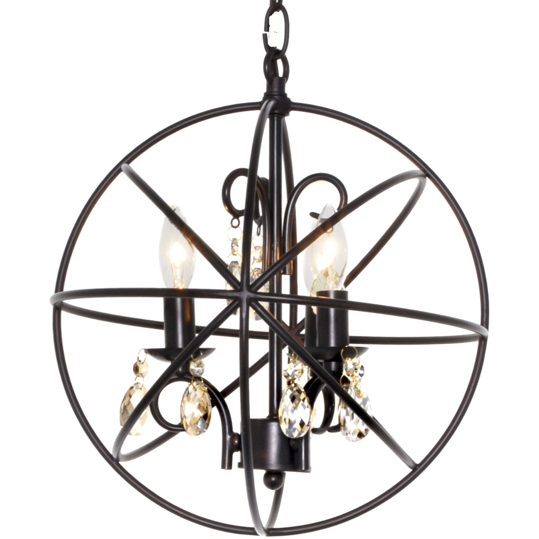 Orbit 3 Light 12 inch Oil Rubbed Bronze Chandelier Ceiling Light