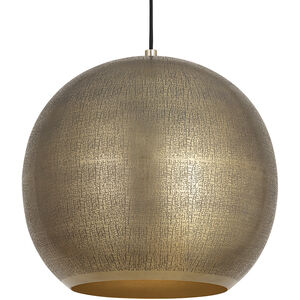 Aurelia 1 Light 20.25 inch Weathered Brass Single Pendant Ceiling Light