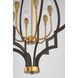 Crest 6 Light 26 inch Oil Rubbed Bronze and Antique Brass Chandelier Ceiling Light