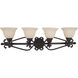 Manor 4 Light 37 inch Oil Rubbed Bronze Bath Vanity Wall Light