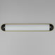 Capsule LED 36 inch Black with Natural Aged Brass Bath Vanity Light Wall Light