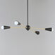 Lovell 4 Light 16.25 inch Black and Satin Brass Multi-Light Pendant Ceiling Light