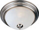 Essentials - 584x 1 Light 12 inch Satin Nickel Flush Mount Ceiling Light in Frosted