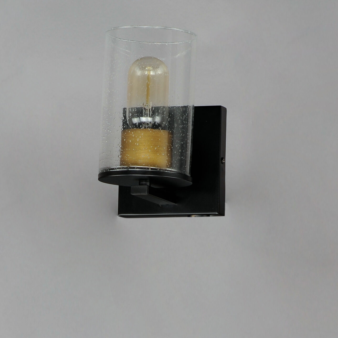 Sleek 1 Light 5 inch Antique Brass/Black Bath Vanity Wall Light