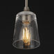 Hudson 1 Light 4.75 inch Satin Nickel Mini Pendant Ceiling Light in Clear