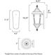 Sentry 1 Light 16.25 inch Black Outdoor Wall Mount
