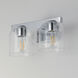 Scoop 2 Light 13.5 inch Polished Chrome Bath Vanity Wall Light in Clear