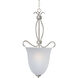 Basix 4 Light 14 inch Satin Nickel Entry Foyer Pendant Ceiling Light in Frosted
