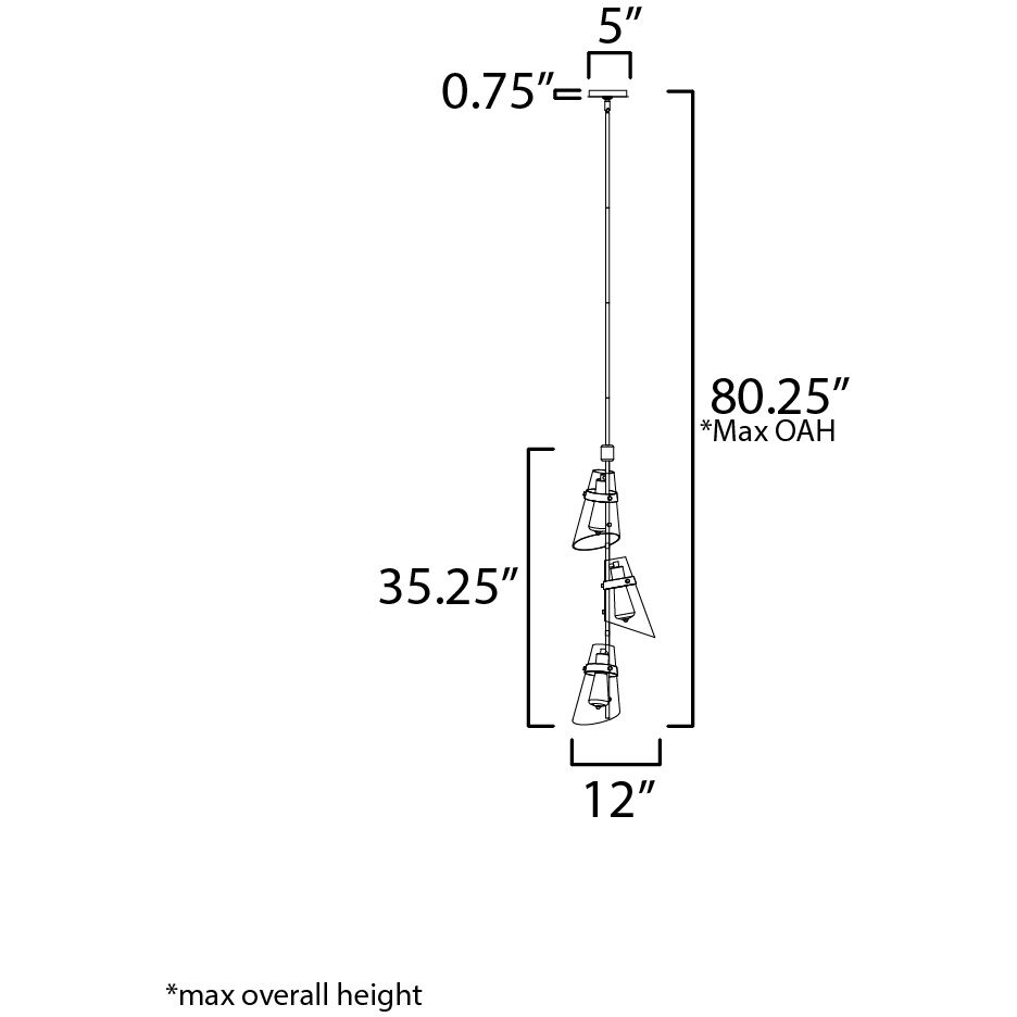 Finch 3 Light 12 inch Dark BronzeandAntique Brass Single Pendant Ceiling Light in Seedy