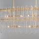 Warren Linear Pendant Ceiling Light in Gold Leaf