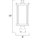 Bungalow 1 Light 18 inch Bronze Outdoor Pole/Post Mount