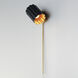 Primrose 1 Light 6 inch Gold Leaf Wall Sconce Wall Light in Matte Black