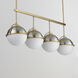 Duke LED 42 inch Satin Nickel and Satin Brass Linear Pendant Ceiling Light