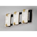Radiant LED 20.5 inch Black and Gold Leaf Bath Vanity Wall Light