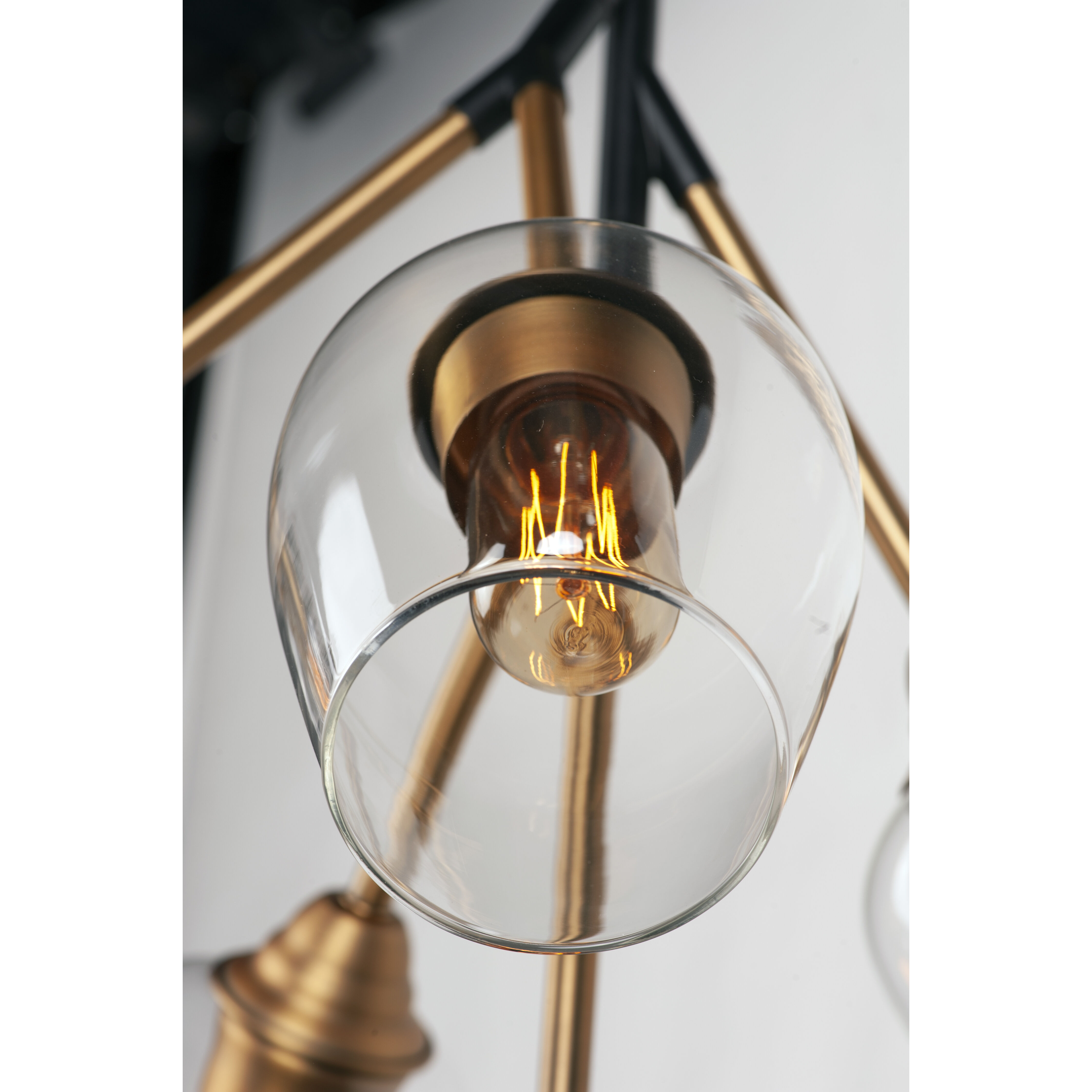 Maxim Savvy 5 Light Pendant Antique Brass Black 26343CLABBK