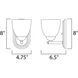 Axis 1 Light 6.5 inch Satin Nickel Bath Vanity Wall Light