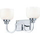 Swale 2 Light 17 inch Polished Chrome Bath Vanity Wall Light