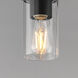 Lateral 1 Light 4.75 inch Black Single Pendant Ceiling Light in Clear